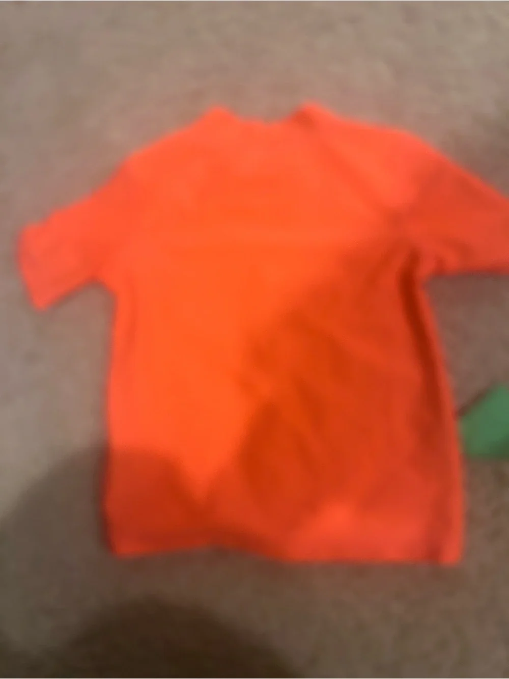 Carter's Orange Short-Sleeve Rashguard with Green and Purple Fish